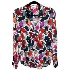 Cloth‎ & Stone Anthropologie Shirt Womens Medium Floral Long Sleeve Button Front